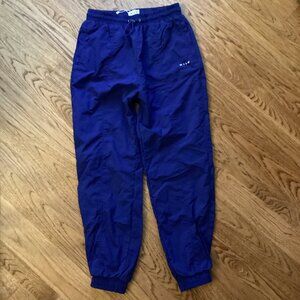 NEW WILO The Label Parachute Jogger Pants Surf The Web Royal Blue S ATHLEISURE